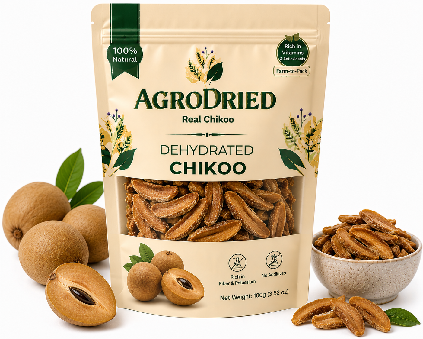 Dehydrated Chikko Fruit